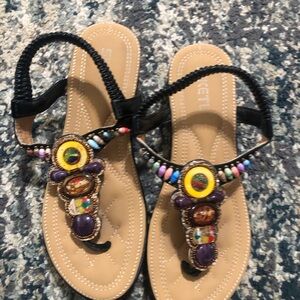 Skechers Multicolor Beaded Sandals